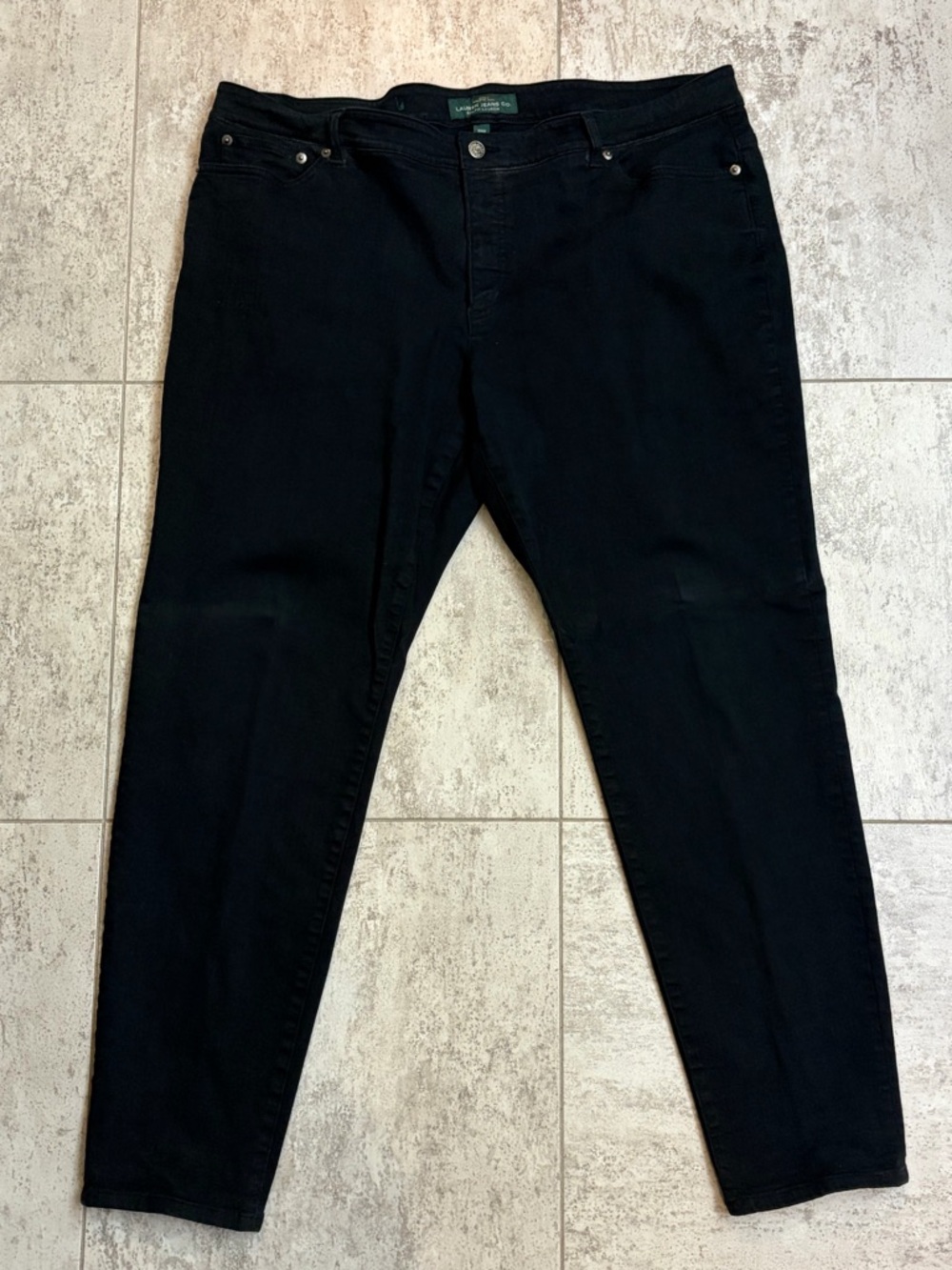 LRL Lauren Jeans Co. Modern Skinny Jeans Black Stretch Women's Plus 20W